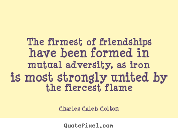 Create custom picture quotes about friendship - The firmest of friendships have been formed in mutual..