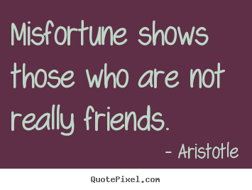 Sayings about friendship - Misfortune shows those who are not really friends.