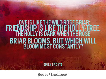 Friendship quote - Love is like the wild-rose briar; friendship is like the holly-tree...