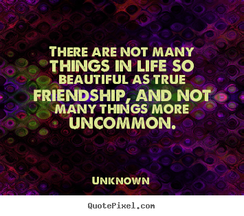 Friendship quotes - There are not many things in life so beautiful as true friendship,..