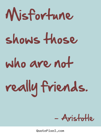 Quote about friendship - Misfortune shows those who are not really friends.