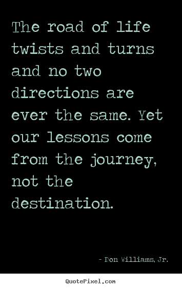 Quotes about inspirational - The road of life twists and turns and no two..