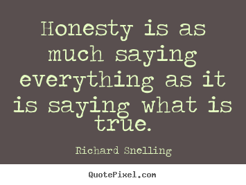 Design custom picture quotes about inspirational - Honesty is as much saying everything as it is saying..