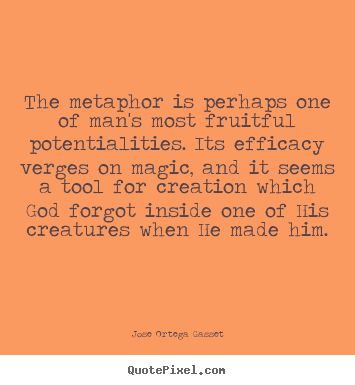 Quote about inspirational - The metaphor is perhaps one of man's most fruitful potentialities...