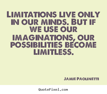 Make picture sayings about inspirational - Limitations live only in our minds. but..