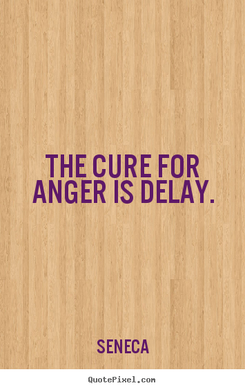 Inspirational quote - The cure for anger is delay.
