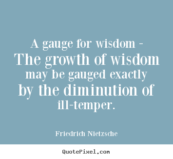Quotes about inspirational - A gauge for wisdom - the growth of wisdom..