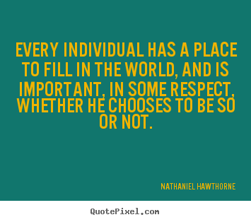 Quotes about inspirational - Every individual has a place to fill in the world, and..