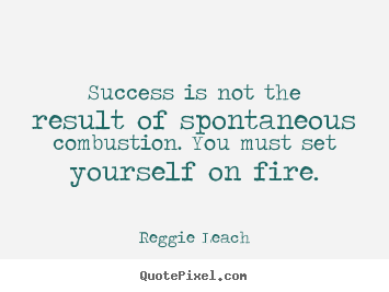 Inspirational quotes - Success is not the result of spontaneous combustion...