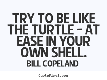 Design custom picture quotes about inspirational - Try to be like the turtle - at ease in your..