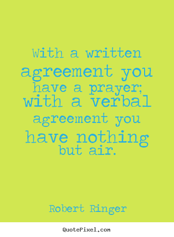 How to make photo quote about inspirational - With a written agreement you have a prayer; with..