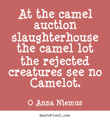 At the camel auction slaughterhouse the camel.. O Anna Niemus  life sayings