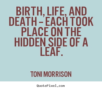 Life quotes - Birth, life, and death -- each took place on the hidden side..
