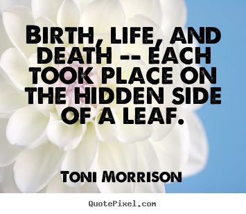 Life quotes - Birth, life, and death -- each took place on the hidden..