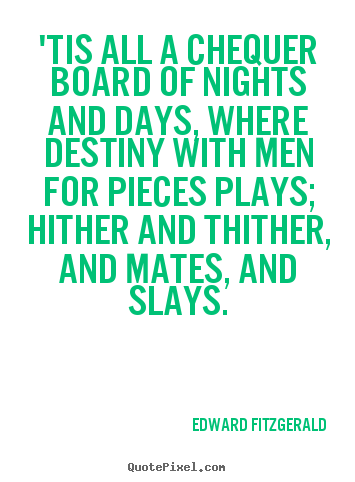 Quotes about life - 'tis all a chequer board of nights and days, where destiny with men..