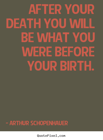Create custom picture quotes about life - After your death you will be what you were before..