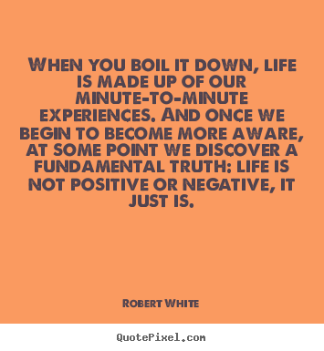 Quotes about life - When you boil it down, life is made up of our minute-to-minute experiences...