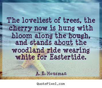 Customize picture quote about life - The loveliest of trees, the cherry now is..
