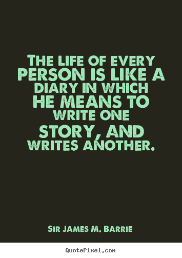 Create picture quotes about life - The life of every person is like a diary in which he means to write one..