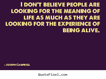 Customize picture quotes about life - I don't believe people are looking for the meaning of life..