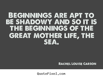 Quotes about life - Beginnings are apt to be shadowy and so it is the beginnings..
