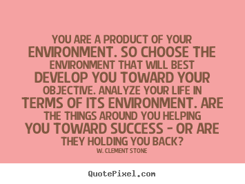 Make custom picture quotes about life - You are a product of your environment. so..