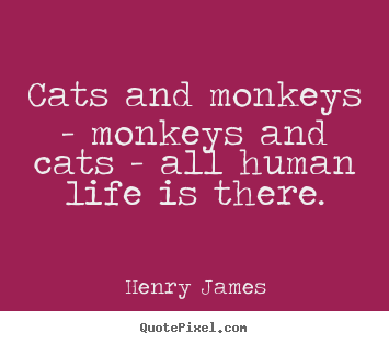 Quotes about life - Cats and monkeys - monkeys and cats - all human life is there.