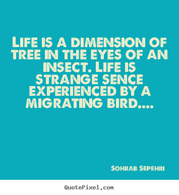Quotes about life - Life is a dimension of tree in the eyes of..