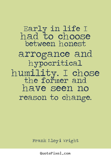Life quotes - Early in life i had to choose between honest..