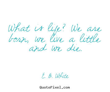 Design custom picture quotes about life - What is life? we are born, we live a little and..