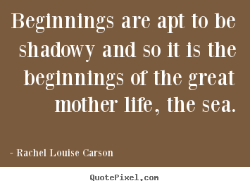 Life quote - Beginnings are apt to be shadowy and so it is the beginnings of the great..