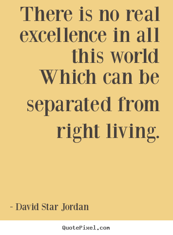 Quotes about life - There is no real excellence in all this world which..