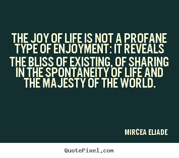 Diy photo quotes about life - The joy of life is not a profane type of enjoyment: it reveals..