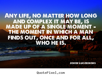 Life quotes - Any life, no matter how long and complex it..