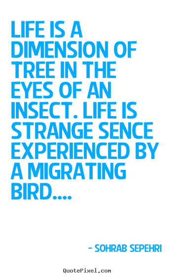 Quotes about life - Life is a dimension of tree in the eyes of an insect...