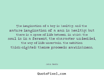 Life quotes - The imagination of a boy is healthy, and the mature imagination..