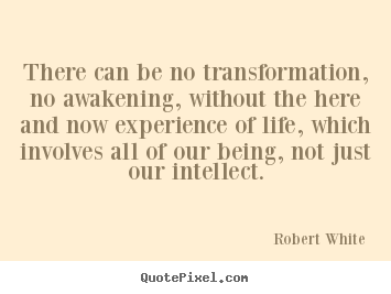 Life quotes - There can be no transformation, no awakening, without the here..