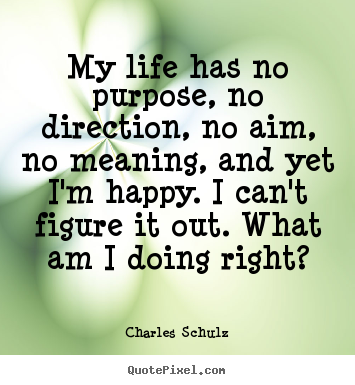 Quote about life - My life has no purpose, no direction, no aim,..