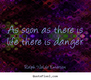 Diy picture quotes about life - As soon as there is life there is danger.