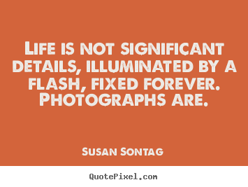 Susan Sontag picture quotes - Life is not significant details, illuminated.. - Life quotes