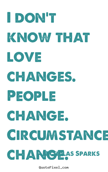 Create picture sayings about love - I don't know that love changes. people change...