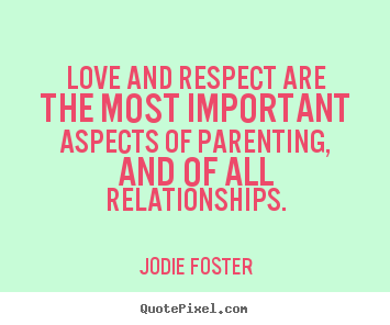 Quote about love - Love and respect are the most important aspects of..