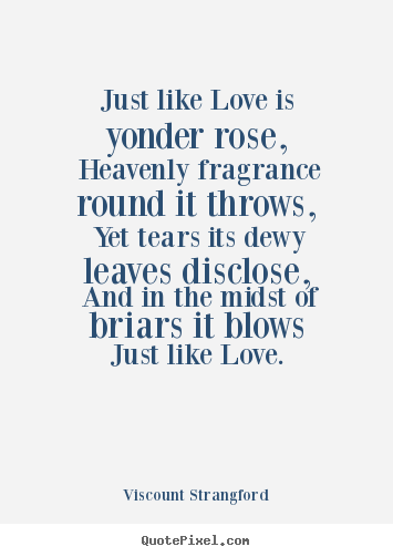 Make personalized image quote about love - Just like love is yonder rose, heavenly fragrance round..