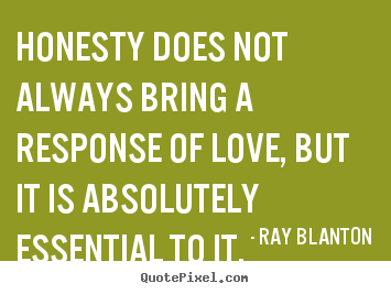 Create poster quotes about love - Honesty does not always bring a response of love, but it is absolutely..