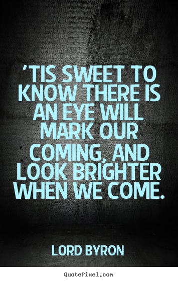 Create your own picture quote about love - 'tis sweet to know there is an eye will mark..