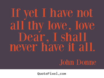 How to make picture quote about love - If yet i have not all thy love, love dear, i shall..