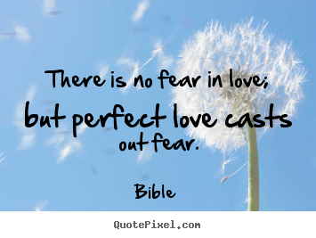 Love quotes - There is no fear in love; but perfect love casts out..