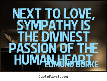 Love quote - Next to love, sympathy is the divinest passion of the human heart