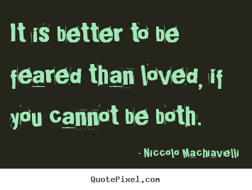 How to make picture quotes about love - It is better to be feared than loved, if..