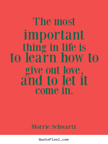 Quotes about love - The most important thing in life is to learn..